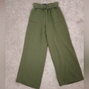 Olive Green Wide-Leg Sweatpants!